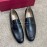 Ferragamo Classic Calf Leather Metal Buckle Business Loafers For Men 