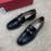 Ferragamo Classic Cowhide Gancini Buckle Business Loafers Black For Men