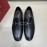 Ferragamo Classic Cowhide Gancini Buckle Black Business Loafers For Men 