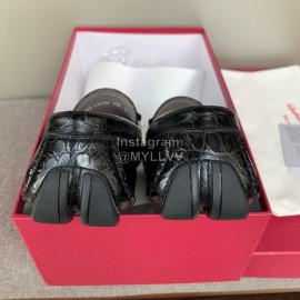 Ferragamo Crocodile Embossed Leather Business Shoes For Men