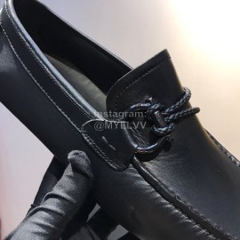Ferragamo Calf Leather Business Shoes Black For Men