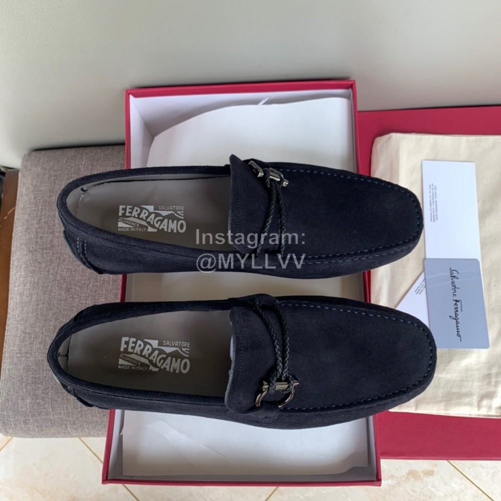 Ferragamo Fashion Velvet Cowhide Business Shoes For Men