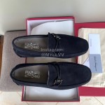 Ferragamo Fashion Velvet Cowhide Business Shoes For Men