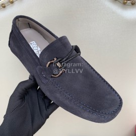 Ferragamo Fashion Velvet Cowhide Business Shoes For Men