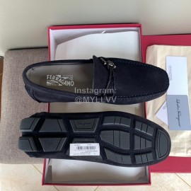 Ferragamo Fashion Velvet Cowhide Business Shoes For Men