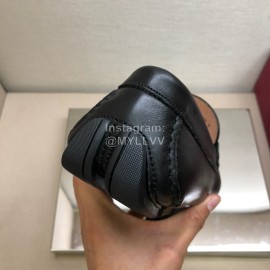 Ferragamo Black Cowhide Gancini Buckle Business Shoes For Men