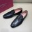 Ferragamo Leather Gancini Buckle Business Shoes For Men Black