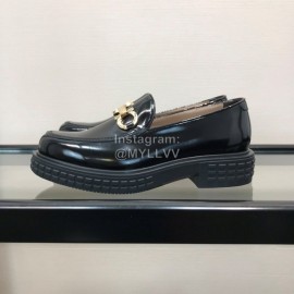 Ferragamo Gancini Buckle Black Cowhide Business Shoes For Men