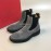 Ferragamo Cowhide Chelsea Boots For Men Gray