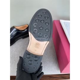 Ferragamo Fashion Lace Up Leather Shoes For Men Black