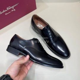 Ferragamo Classic Lace Up Leather Shoes For Men 