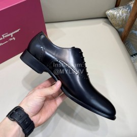 Ferragamo Classic Lace Up Leather Shoes For Men 