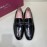 Ferragamo Fashion Gancini Buckle Leather Shoes For Men Black
