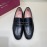 Ferragamo Woven Cowhide Business Shoes For Men Black