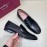 Ferragamo Woven Cowhide Business Shoes For Men Black