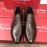 Ferragamo Calf Leather Lace Up Business Shoes For Men Brown