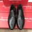 Ferragamo Black Calf Leather Lace Up Business Shoes For Men