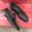 Ferragamo Black Calf Leather Lace Up Business Shoes For Men