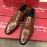 Ferragamo Lace Up Calf Leather Business Shoes For Men Brown