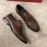 Ferragamo Cowhide Lace Up Business Shoes For Men Brown