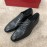 Ferragamo Plaid Cowhide Lace Up Business Shoes For Men Black