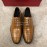 Ferragamo Lace Up Cowhide Business Shoes For Men Brown