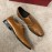 Ferragamo Lace Up Cowhide Business Shoes For Men Brown