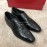 Ferragamo Lace Up Cowhide Business Shoes For Men Black