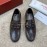 Ferragamo Calf Leather Gancini Buckle Business Shoes For Men Coffee