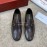 Ferragamo Calf Leather Gancini Buckle Business Shoes Coffee For Men 