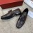 Ferragamo Calf Leather Gancini Buckle Business Shoes Coffee For Men 