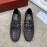 Ferragamo Calf Leather Gancini Buckle Business Loafers For Men 