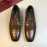 Ferragamo Crocodile Pattern Leather Gancini Buckle Business Shoes For Men Brown