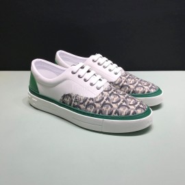 Ferragamo Soft Leather Casual Sneakers For Men White