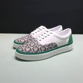 Ferragamo Soft Leather Casual Sneakers For Men White