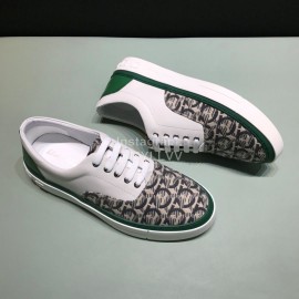 Ferragamo Soft Leather Casual Sneakers For Men White