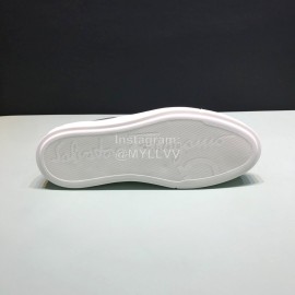 Ferragamo Soft Leather Casual Sneakers For Men Black