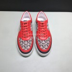 Ferragamo Soft Leather Casual Sneakers For Men Red