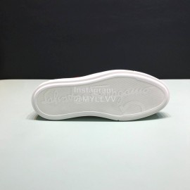 Ferragamo Soft Leather Casual Sneakers For Men Red