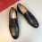 Ferragamo Leather Gancini Buckle Business Shoes For Men Black