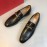 Ferragamo Black Calf Leather Gancini Buckle Business Shoes For Men 