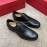Ferragamo Black Cowhide Lace Up Business Shoes For Men 