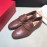 Ferragamo Soft Leather Business Casual Shoes For Men Brown