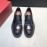 Ferragamo Black Leather Business Casual Shoes For Men 