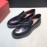 Ferragamo Black Leather Business Casual Shoes For Men 