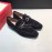 Ferragamo Velvet Cowhide Gancini Buckle Business Shoes For Men Black