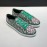 Ferragamo Printed Leather Lace Up Casual Shoes For Men Green