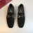 Ferragamo Cowhide Velvet Gancini Buckle Casual Shoes For Men Black