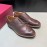 Ferragamo Vintage Calf Brock Carved Casual Shoes For Men Brown