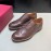 Ferragamo Vintage Calf Brock Carved Casual Shoes For Men Brown